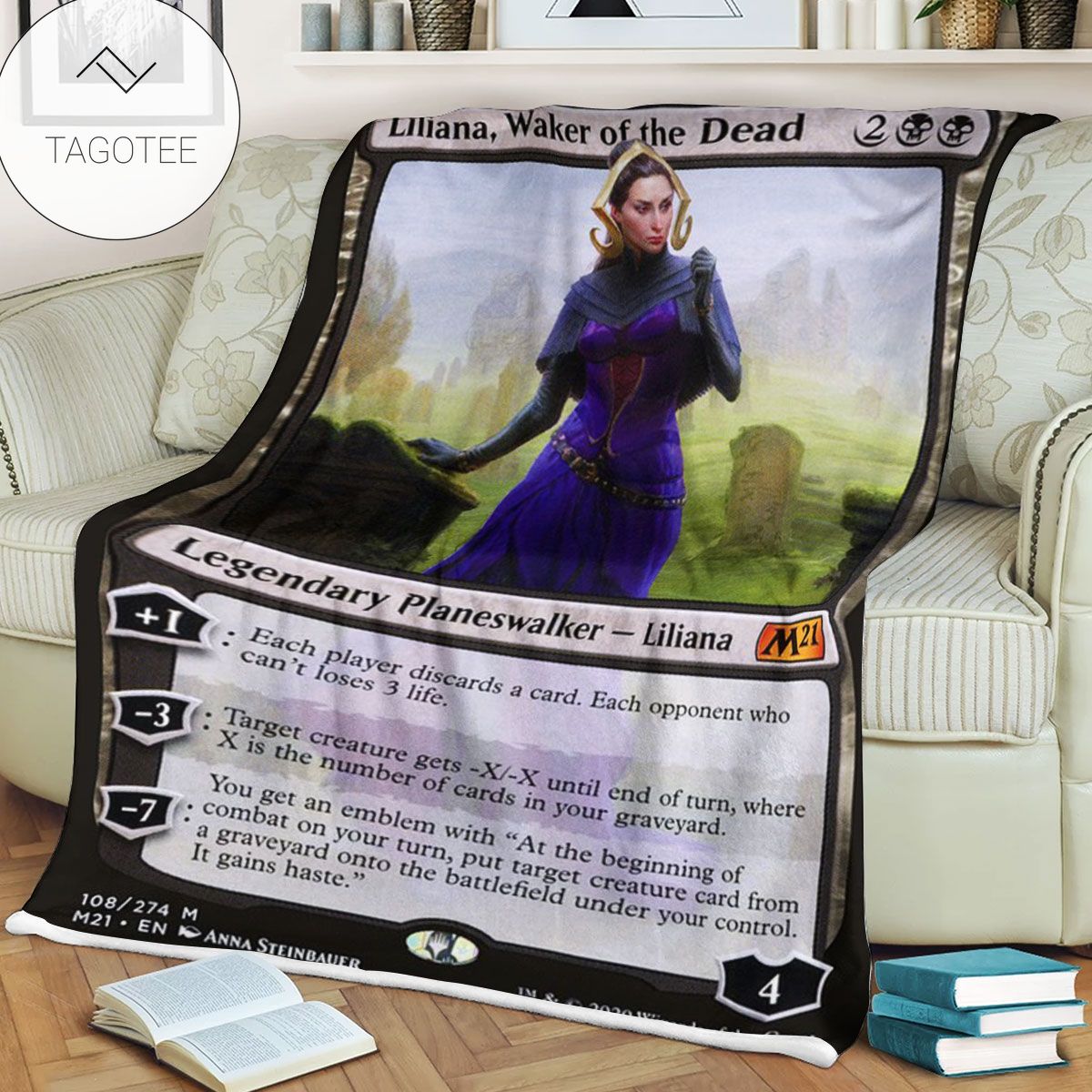 Game Mtg Magic The Gathering M21 108 Liliana Waker Of The Dead Fleece Blanket Game Mtg Magic The Gathering M21 108 Liliana Waker Of The Dead Fleece Blanket