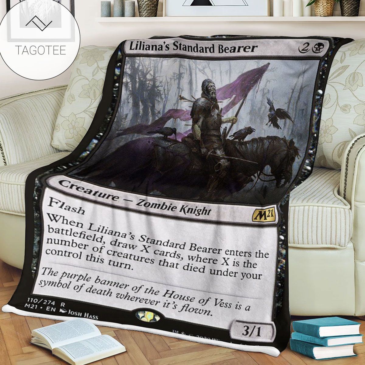 Game Mtg Magic The Gathering M21 110 Liliana S Standard Bearer Fleece Blanket Game Mtg Magic The Gathering M21 110 Liliana S Standard Bearer Fleece Blanket
