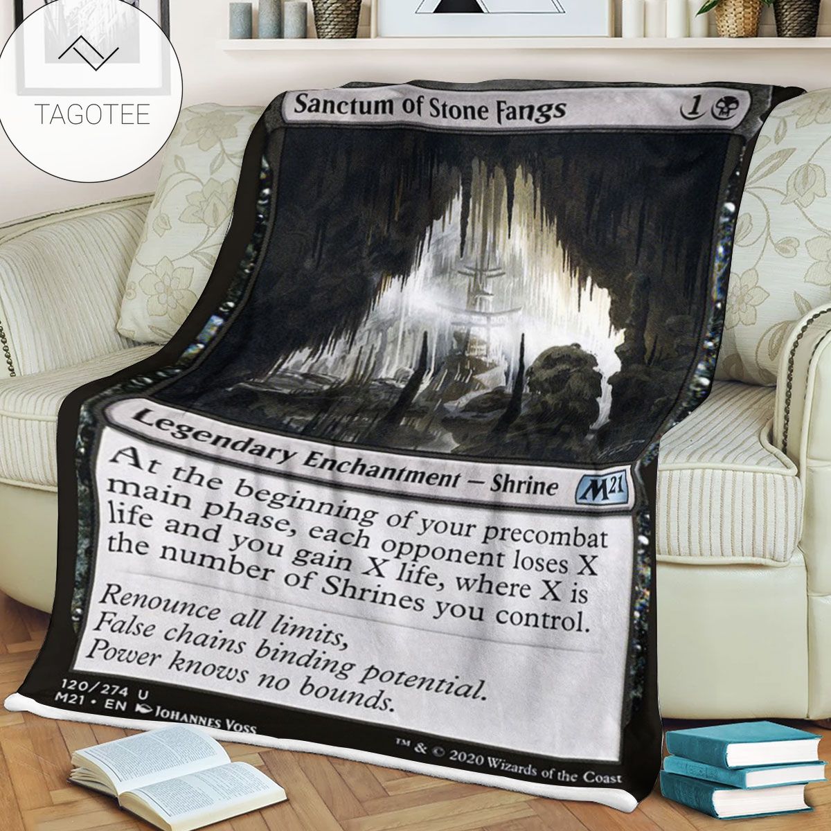 Game Mtg Magic The Gathering M21 120 Sanctum Of Stone Fangs Fleece Blanket Game Mtg Magic The Gathering M21 120 Sanctum Of Stone Fangs Fleece Blanket