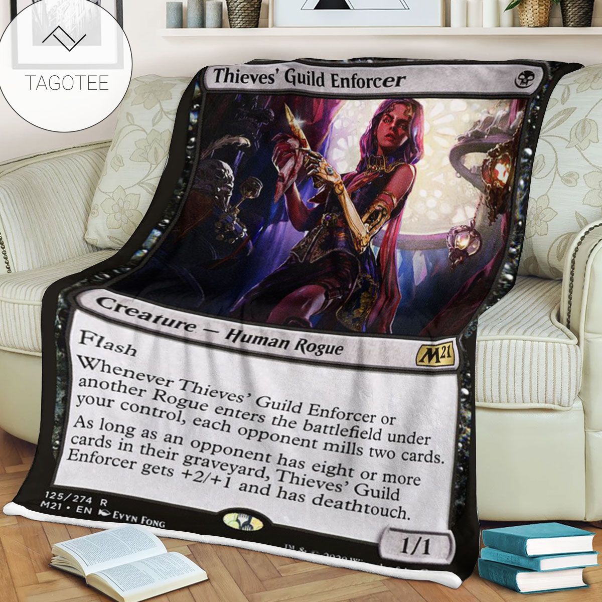Game Mtg Magic The Gathering M21 125 Thieves Guild Enforcer Fleece Blanket Game Mtg Magic The Gathering M21 125 Thieves Guild Enforcer Fleece Blanket
