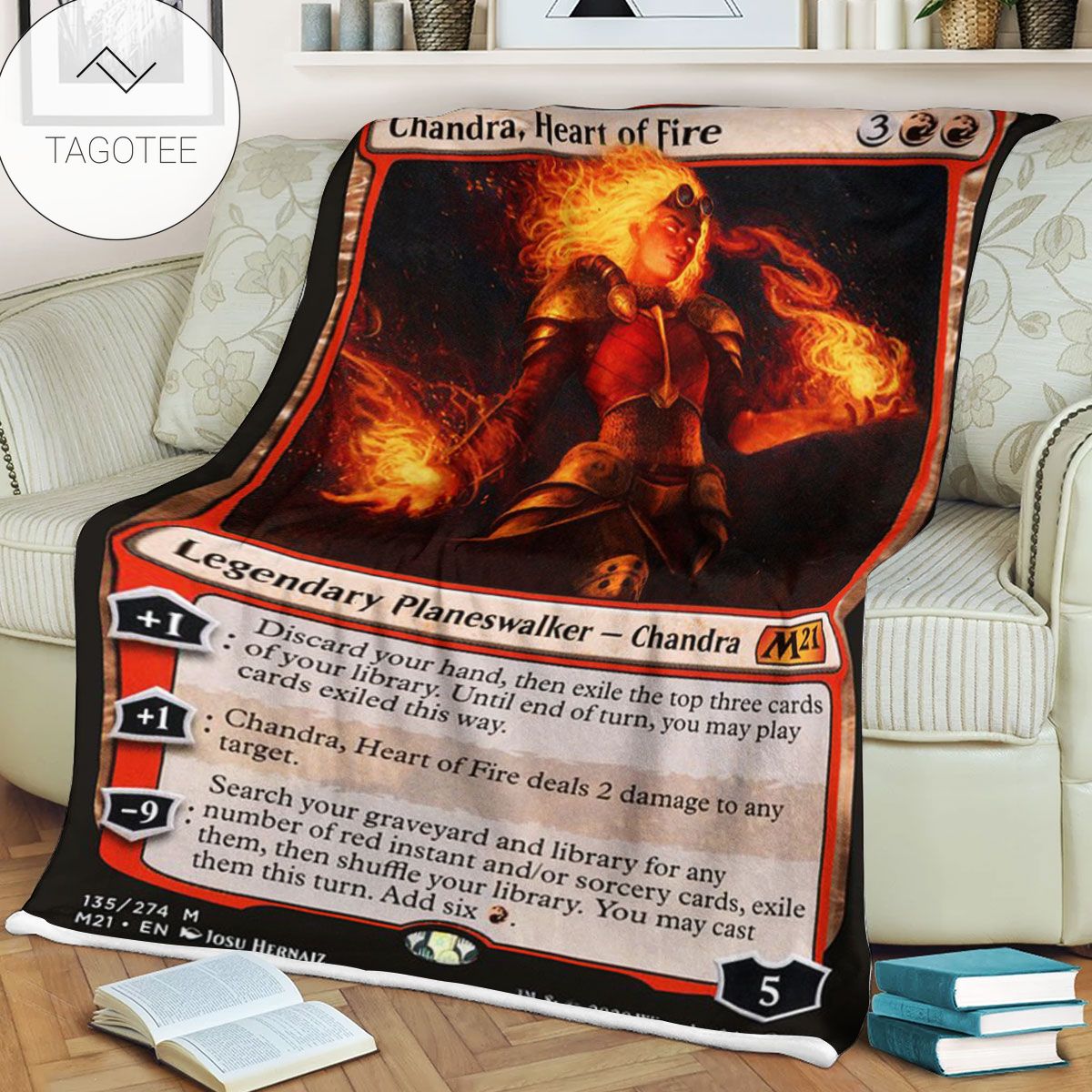 Game Mtg Magic The Gathering M21 135 Chandra Heart Of Fire Fleece Blanket Game Mtg Magic The Gathering M21 135 Chandra Heart Of Fire Fleece Blanket