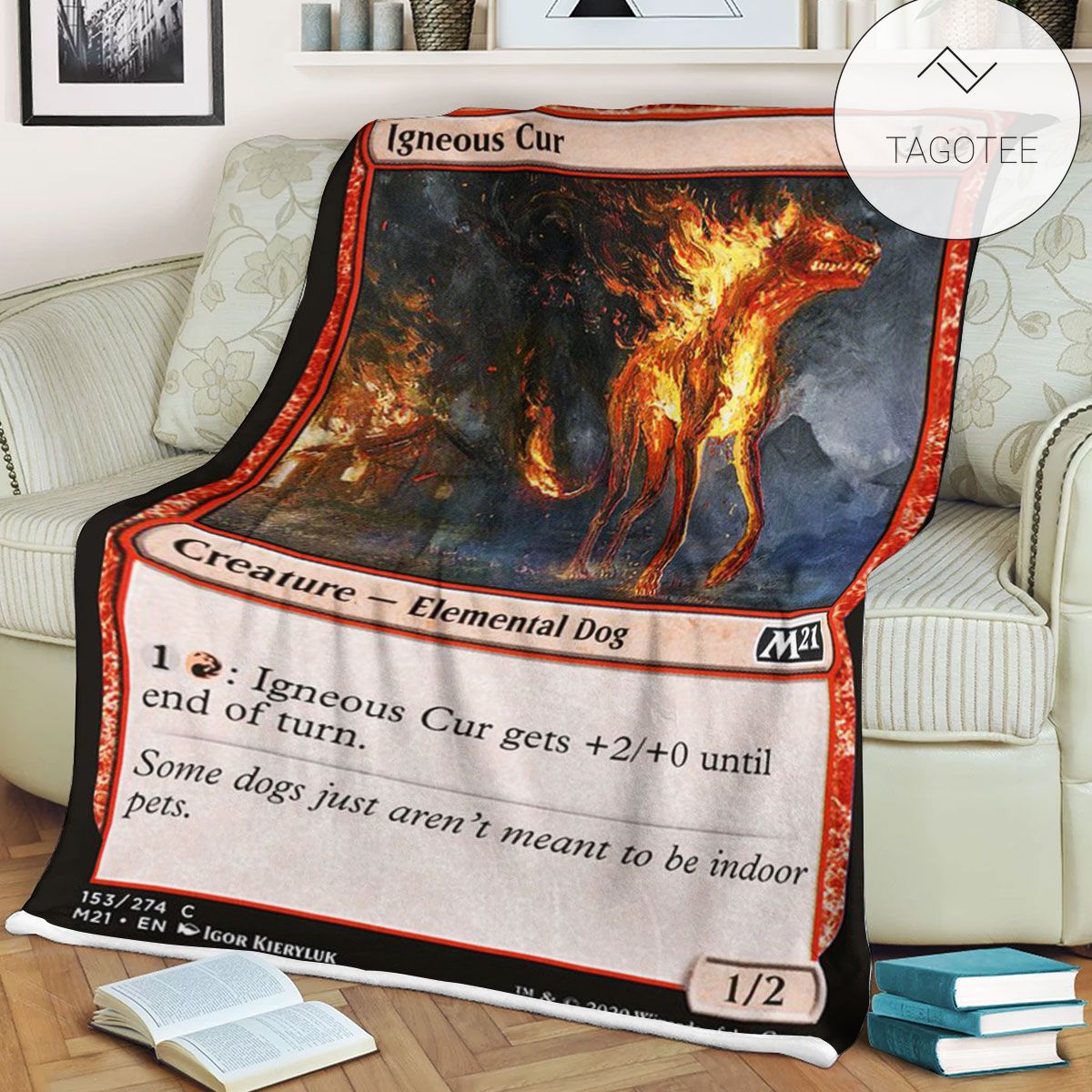 Game Mtg Magic The Gathering M21 153 Igneous Cur Fleece Blanket Tagotee Game Mtg Magic The Gathering M21 153 Igneous Cur Fleece Blanket Tagotee