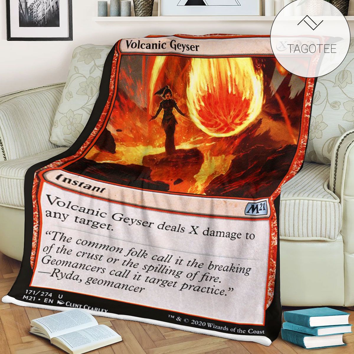 Game Mtg Magic The Gathering M21 171 Volcanic Geyser Fleece Blanket Game Mtg Magic The Gathering M21 171 Volcanic Geyser Fleece Blanket