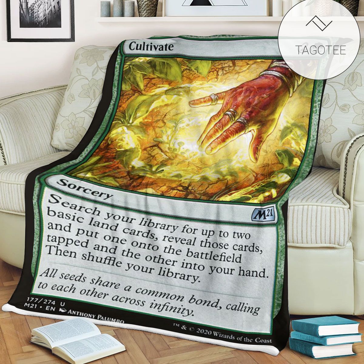 Game Mtg Magic The Gathering M21 177 Cultivate Fleece Blanket Tagotee Game Mtg Magic The Gathering M21 177 Cultivate Fleece Blanket Tagotee