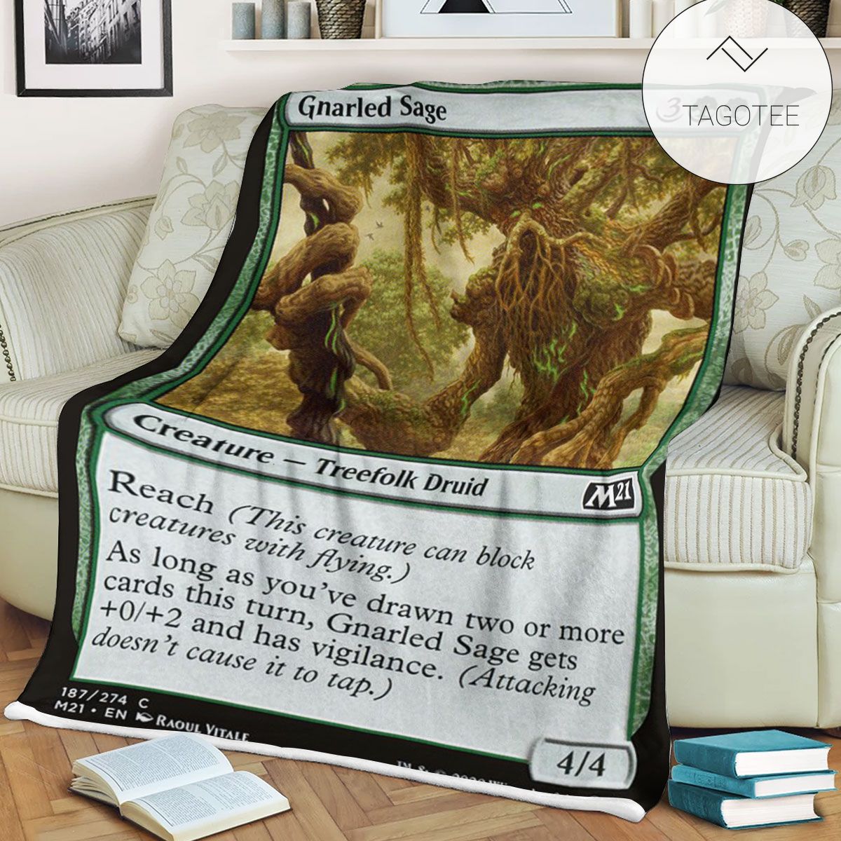 Game Mtg Magic The Gathering M21 187 Gnarled Sage Fleece Blanket Game Mtg Magic The Gathering M21 187 Gnarled Sage Fleece Blanket