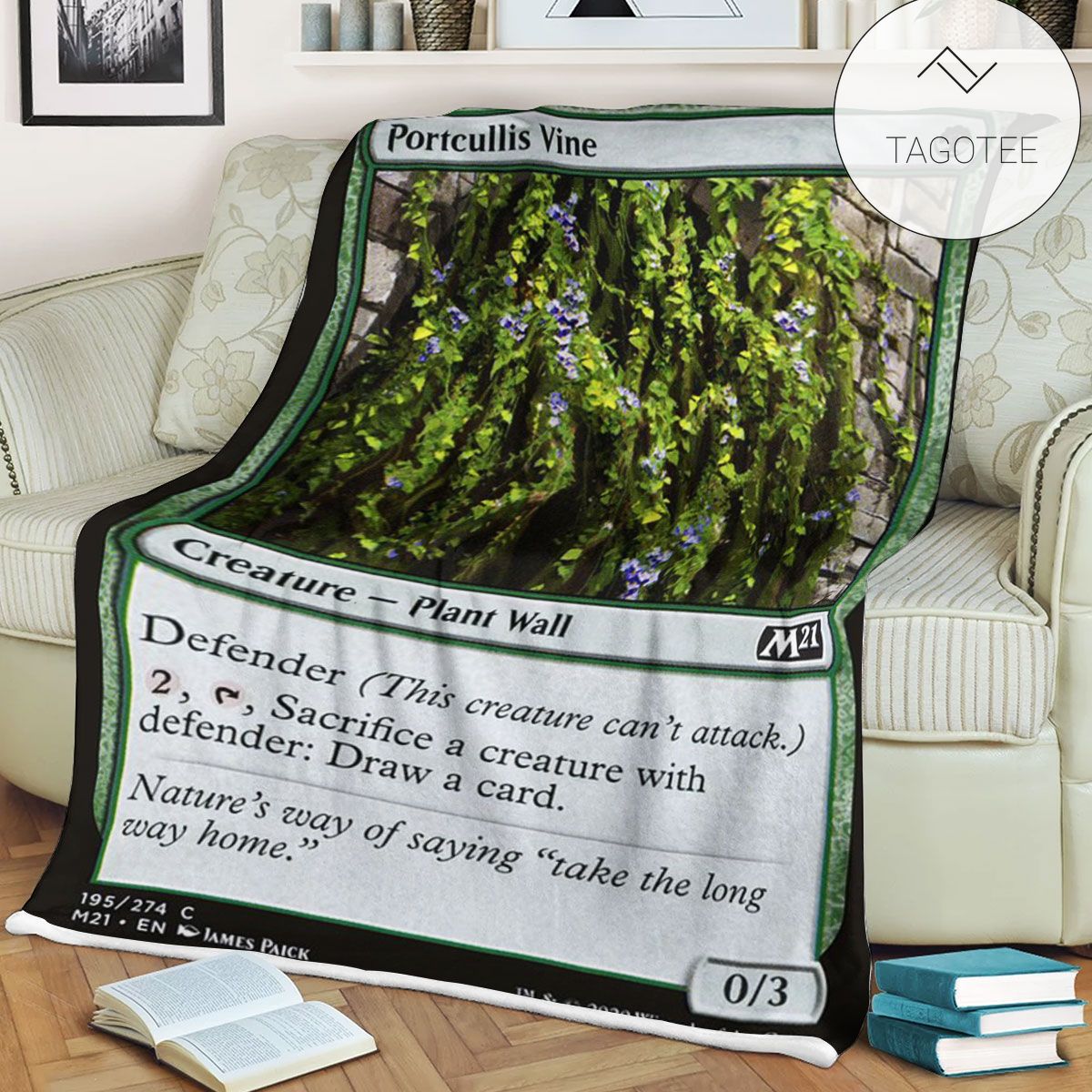 Game Mtg Magic The Gathering M21 195 Portcullis Vine Fleece Blanket Game Mtg Magic The Gathering M21 195 Portcullis Vine Fleece Blanket