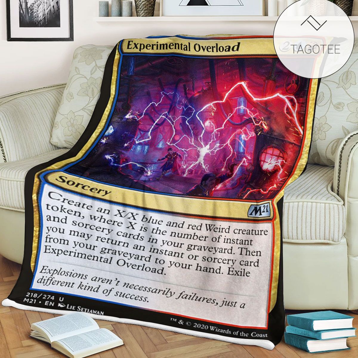 Game Mtg Magic The Gathering M21 218 Experimental Overload Fleece Blanket Game Mtg Magic The Gathering M21 218 Experimental Overload Fleece Blanket