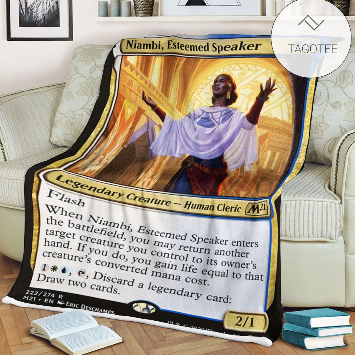 Game Mtg Magic The Gathering M21 222 Niambi Esteemed Speaker Fleece Blanket Tagotee Game Mtg Magic The Gathering M21 222 Niambi Esteemed Speaker Fleece Blanket Tagotee