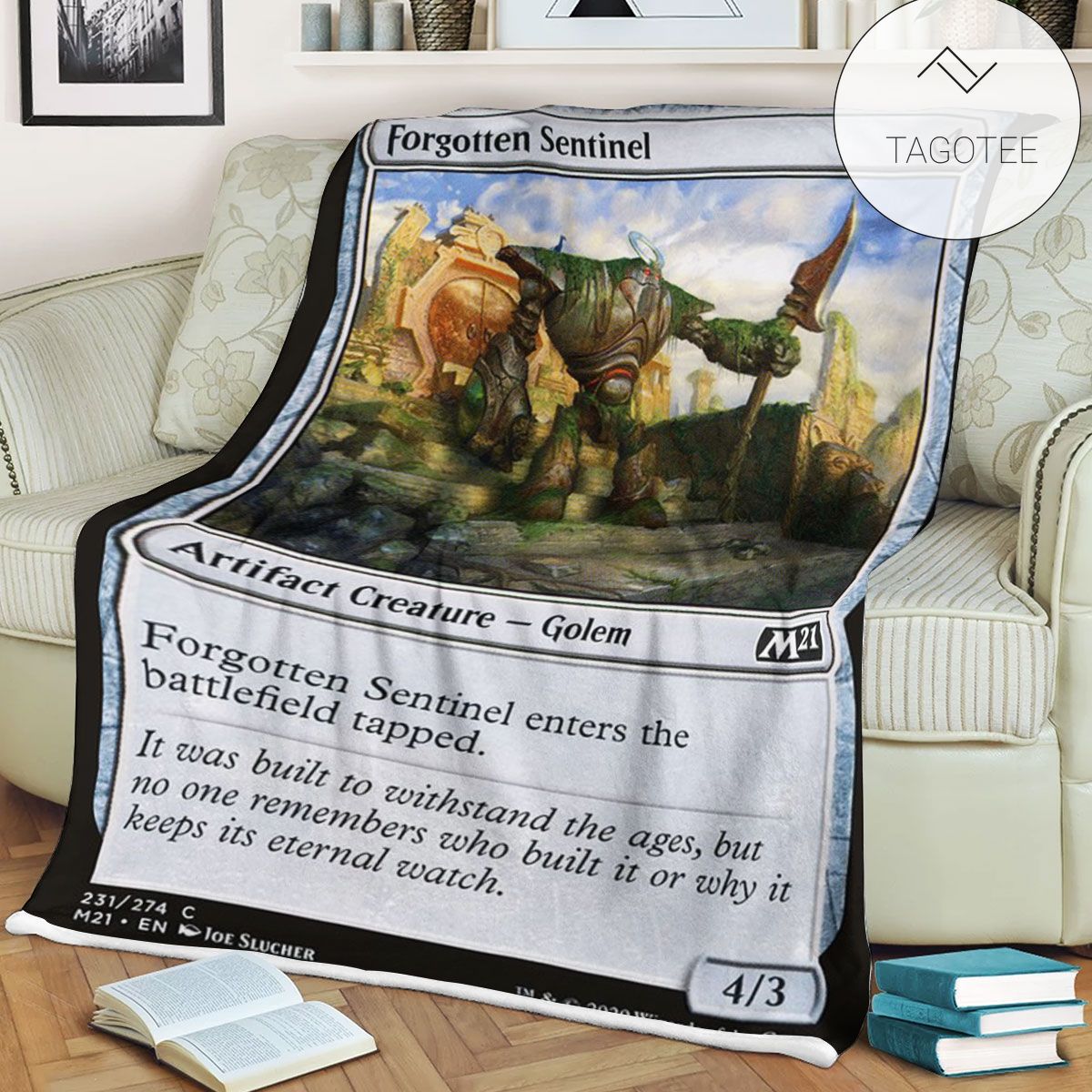 Game Mtg Magic The Gathering M21 231 Forgotten Sentinel Fleece Blanket Game Mtg Magic The Gathering M21 231 Forgotten Sentinel Fleece Blanket