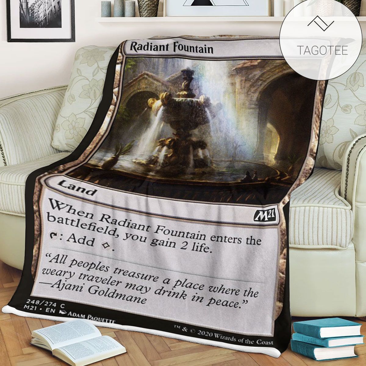 Game Mtg Magic The Gathering M21 248 Radiant Fountain Fleece Blanket Tagotee Game Mtg Magic The Gathering M21 248 Radiant Fountain Fleece Blanket Tagotee