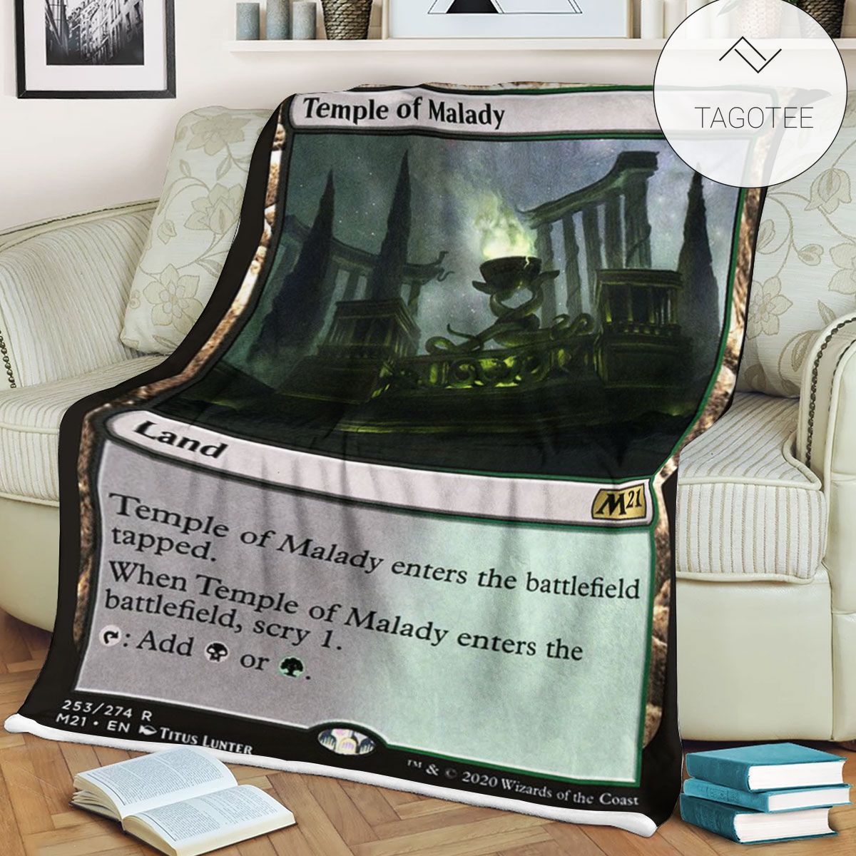 Game Mtg Magic The Gathering M21 253 Temple Of Malady Fleece Blanket Game Mtg Magic The Gathering M21 253 Temple Of Malady Fleece Blanket