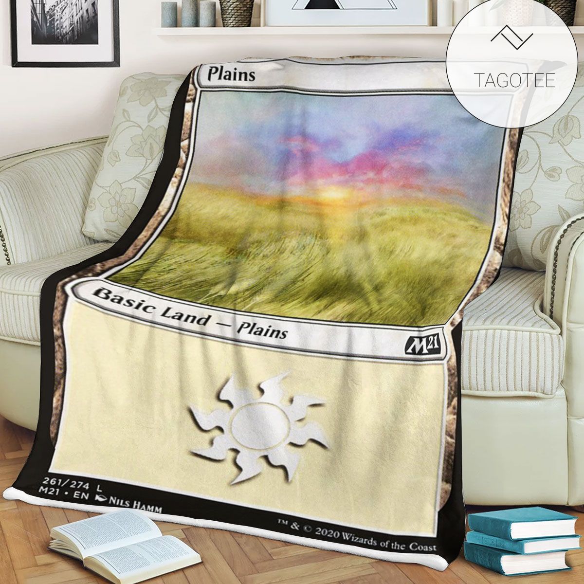 Game Mtg Magic The Gathering M21 261 Plains Fleece Blanket Game Mtg Magic The Gathering M21 261 Plains Fleece Blanket
