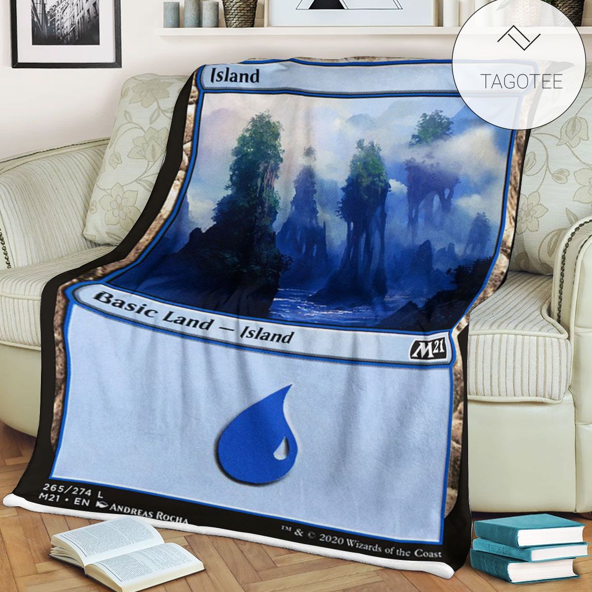 Game Mtg Magic The Gathering M21 265 Island Fleece Blanket Tagotee Game Mtg Magic The Gathering M21 265 Island Fleece Blanket Tagotee