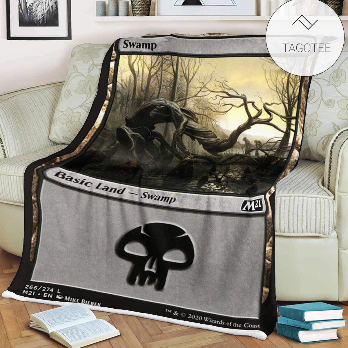 Game Mtg Magic The Gathering M21 266 Swamp Fleece Blanket Game Mtg Magic The Gathering M21 266 Swamp Fleece Blanket