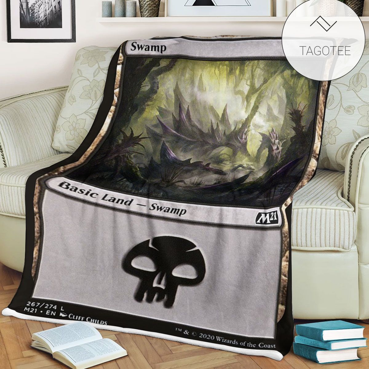 Game Mtg Magic The Gathering M21 267 Swamp Fleece Blanket Tagotee Game Mtg Magic The Gathering M21 267 Swamp Fleece Blanket Tagotee