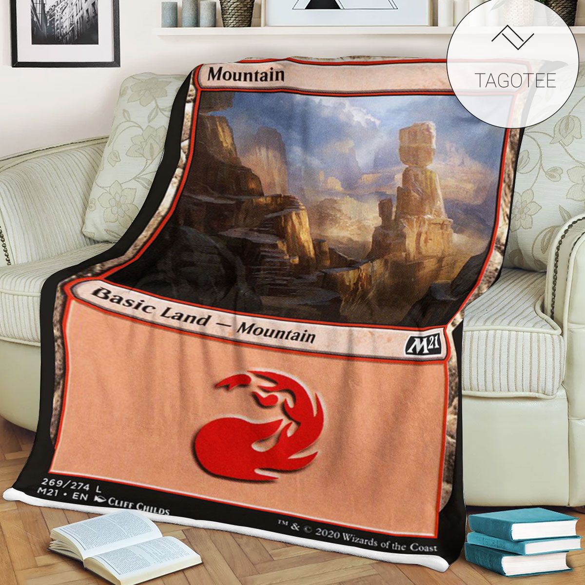 Game Mtg Magic The Gathering M21 269 Mountain Fleece Blanket Game Mtg Magic The Gathering M21 269 Mountain Fleece Blanket