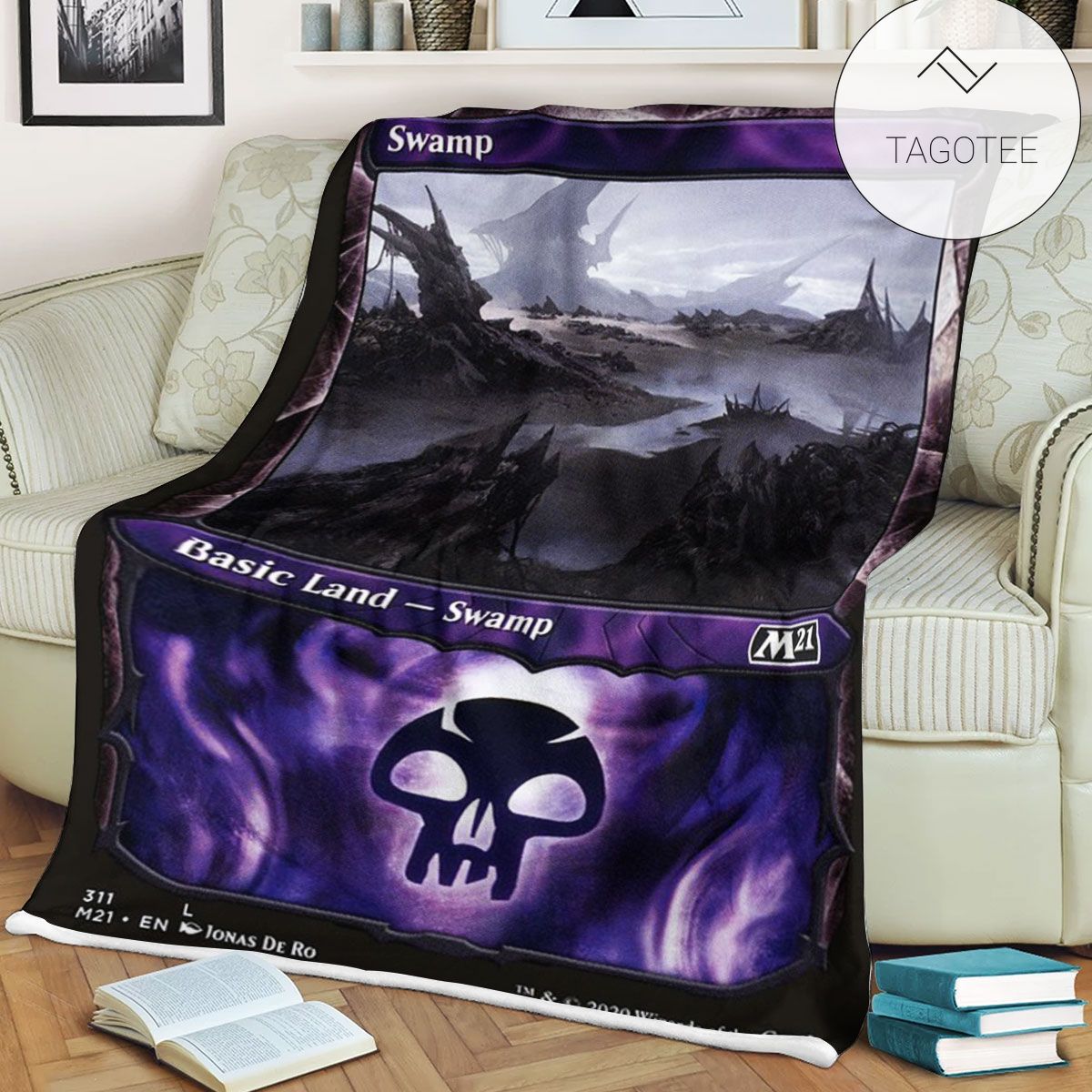 Game Mtg Magic The Gathering M21 311 Swamp Fleece Blanket Game Mtg Magic The Gathering M21 311 Swamp Fleece Blanket