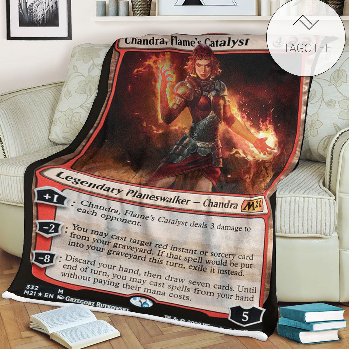 Game Mtg Magic The Gathering M21 332 Chandra Flame S Catalyst Fleece Blanket Game Mtg Magic The Gathering M21 332 Chandra Flame S Catalyst Fleece Blanket