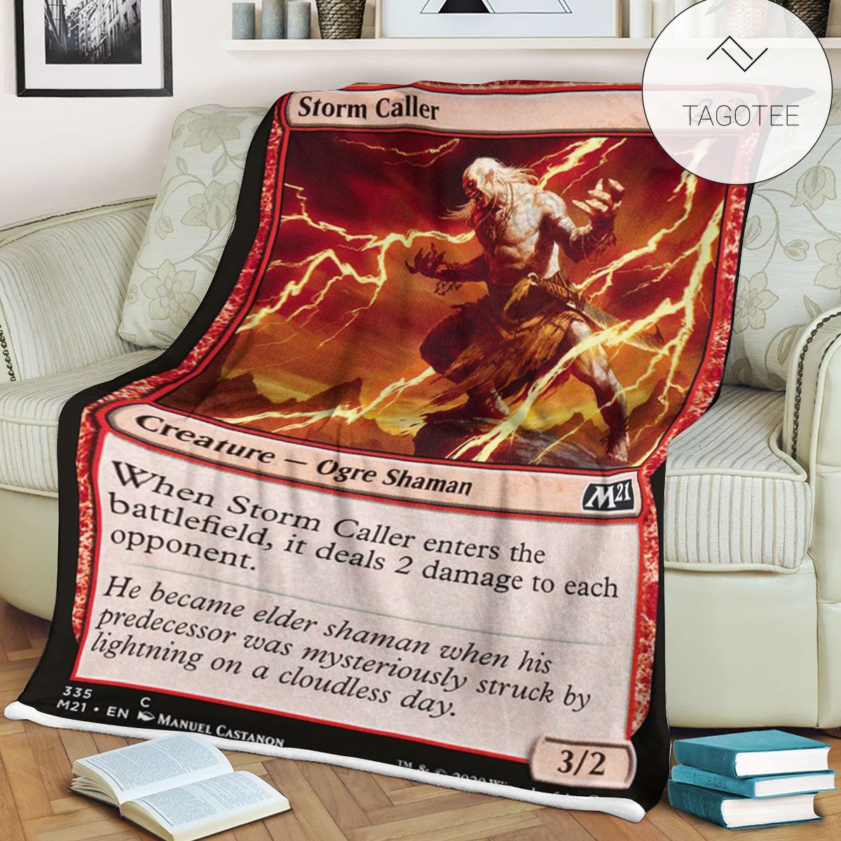 Game Mtg Magic The Gathering M21 335 Storm Caller Fleece Blanket Game Mtg Magic The Gathering M21 335 Storm Caller Fleece Blanket