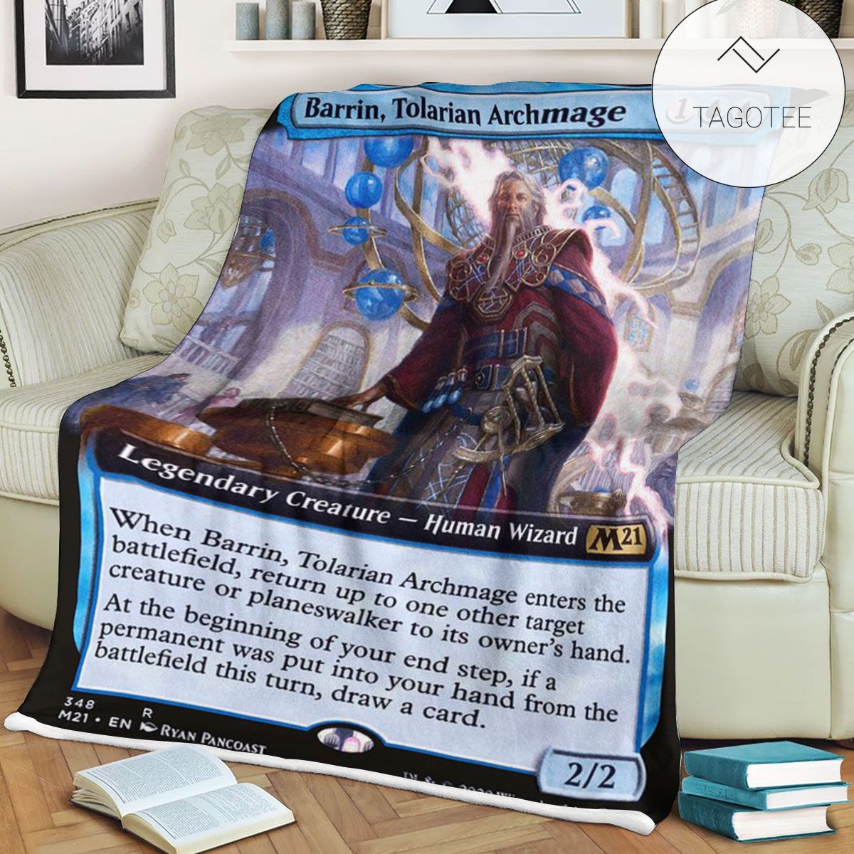 Game Mtg Magic The Gathering M21 348 Barrin Tolarian Archmage Fleece Blanket Game Mtg Magic The Gathering M21 348 Barrin Tolarian Archmage Fleece Blanket