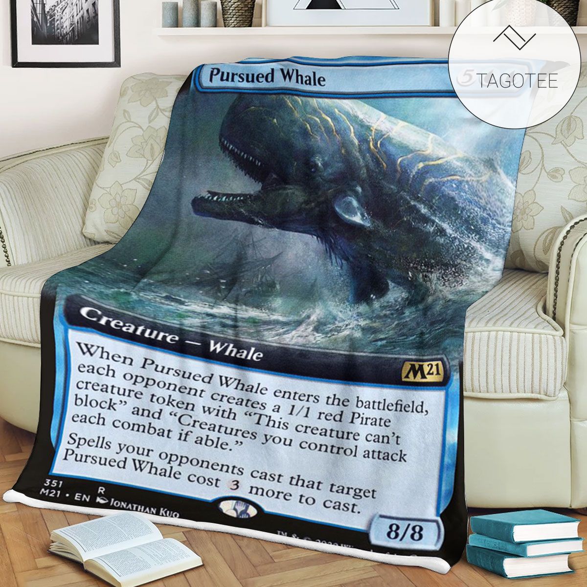 Game Mtg Magic The Gathering M21 351 Pursued Whale Fleece Blanket Tagotee Game Mtg Magic The Gathering M21 351 Pursued Whale Fleece Blanket Tagotee