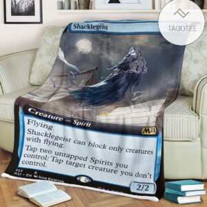 Game Mtg Magic The Gathering M21 353 Shacklegeist Fleece Blanket
