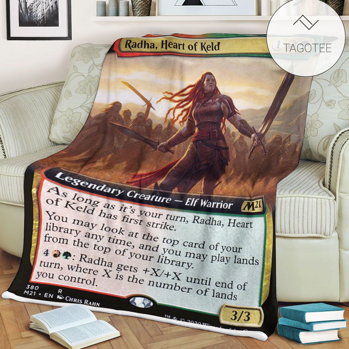 Game Mtg Magic The Gathering M21 380 Radha Heart Of Keld Fleece Blanket Game Mtg Magic The Gathering M21 380 Radha Heart Of Keld Fleece Blanket