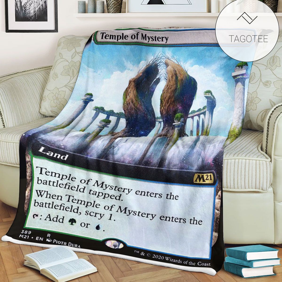 Game Mtg Magic The Gathering M21 389 Temple Of Mystery Fleece Blanket Game Mtg Magic The Gathering M21 389 Temple Of Mystery Fleece Blanket