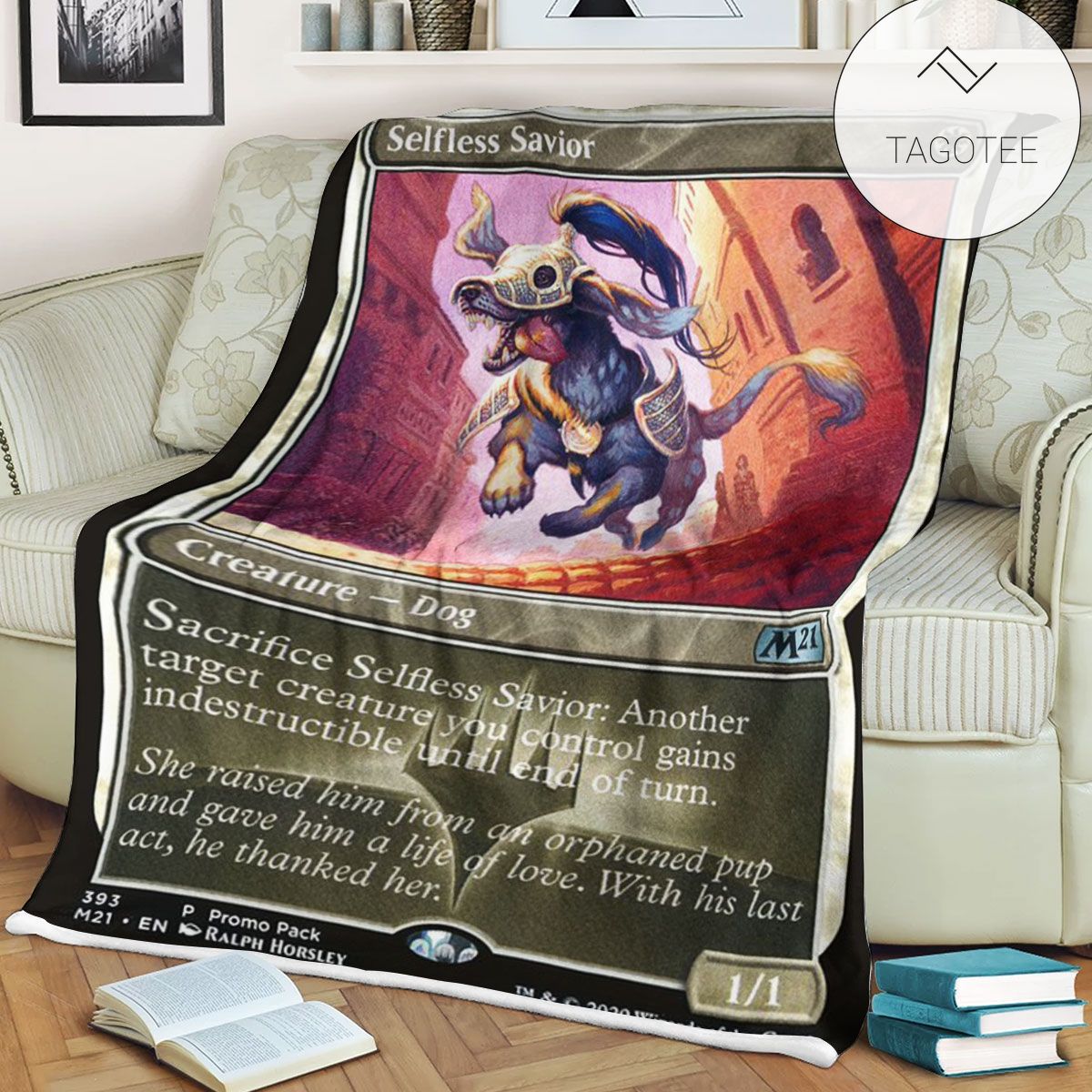 Game Mtg Magic The Gathering M21 393 Selfless Savior Fleece Blanket Game Mtg Magic The Gathering M21 393 Selfless Savior Fleece Blanket