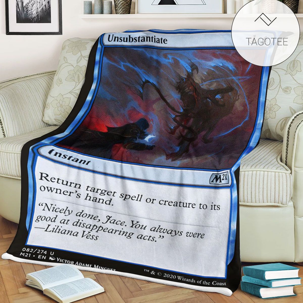 Game Mtg Magic The Gathering M21 82 Unsubstantiate Fleece Blanket Game Mtg Magic The Gathering M21 82 Unsubstantiate Fleece Blanket