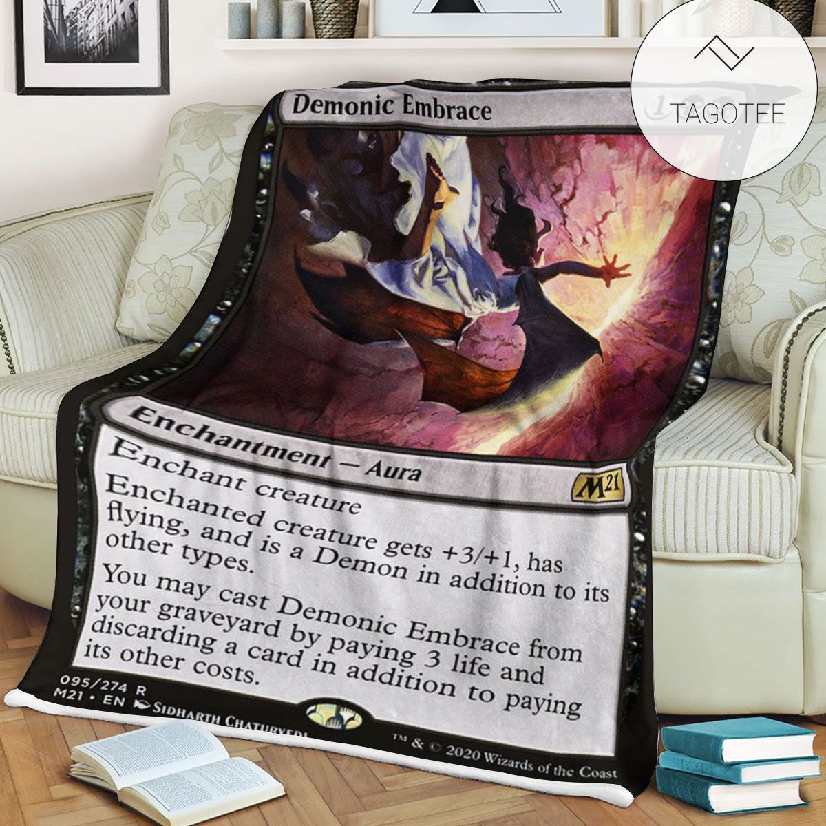 Game Mtg Magic The Gathering M21 95 Demonic Embrace Fleece Blanket Game Mtg Magic The Gathering M21 95 Demonic Embrace Fleece Blanket