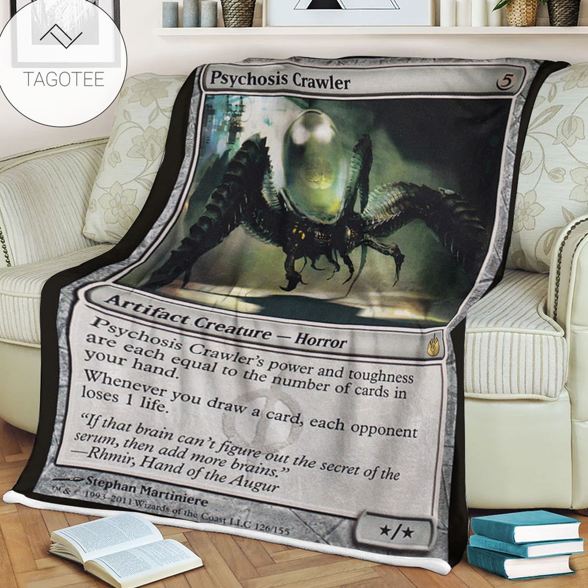 Game Mtg Magic The Gathering Mbs 126 Psychosis Crawler Fleece Blanket Game Mtg Magic The Gathering Mbs 126 Psychosis Crawler Fleece Blanket