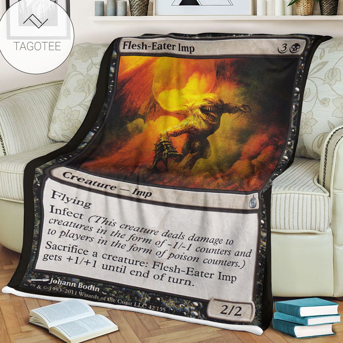 Game Mtg Magic The Gathering Mbs 42 Flesh Eater Imp Fleece Blanket Game Mtg Magic The Gathering Mbs 42 Flesh Eater Imp Fleece Blanket