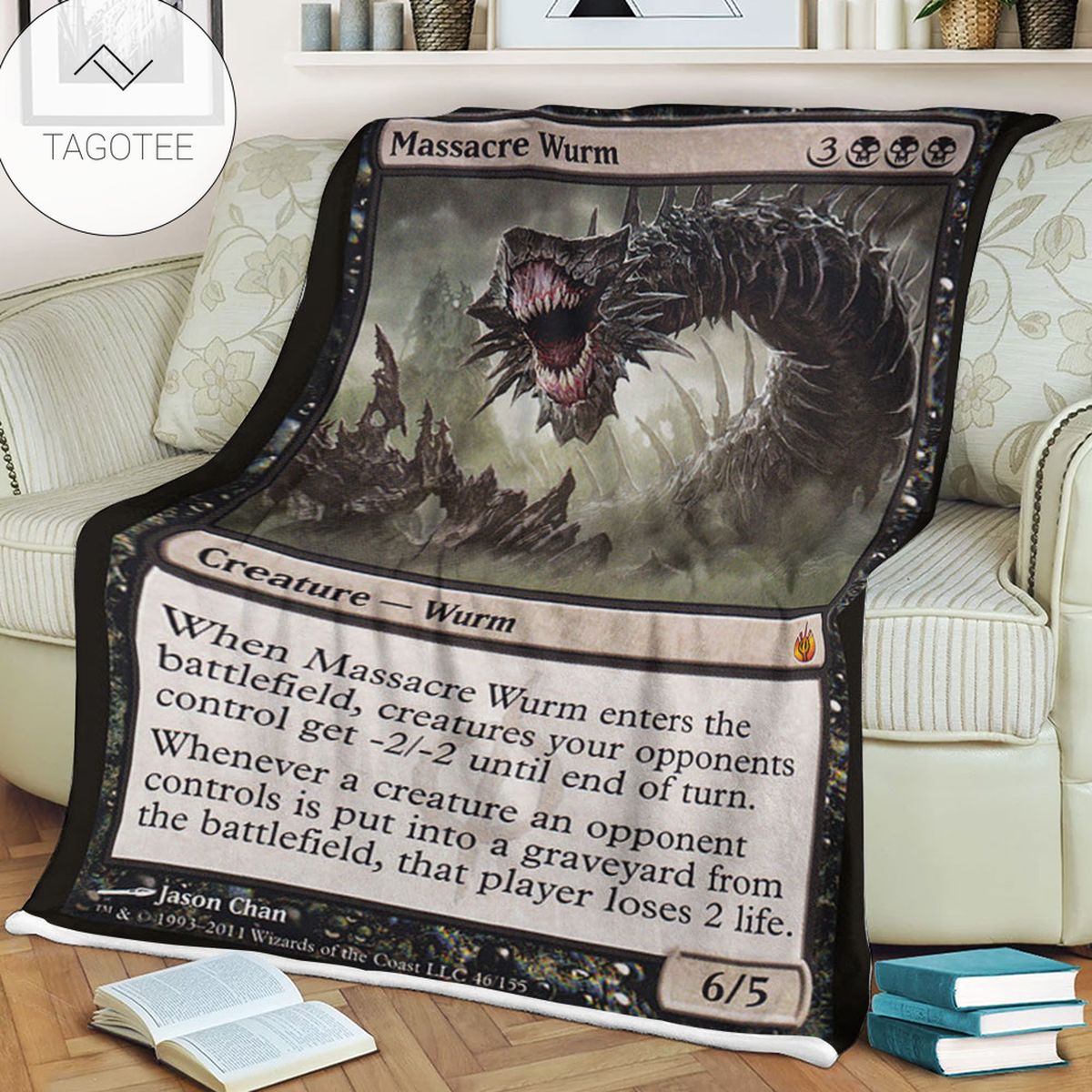 Game Mtg Magic The Gathering Mbs 46 Massacre Wurm Fleece Blanket Tagotee Game Mtg Magic The Gathering Mbs 46 Massacre Wurm Fleece Blanket Tagotee