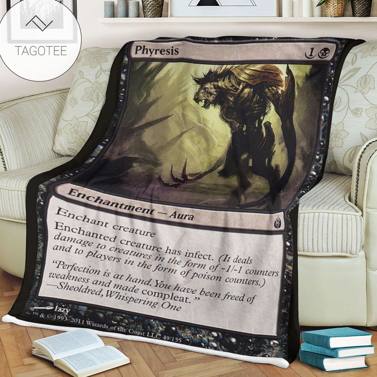 Game Mtg Magic The Gathering Mbs 49 Phyresis Fleece Blanket Game Mtg Magic The Gathering Mbs 49 Phyresis Fleece Blanket
