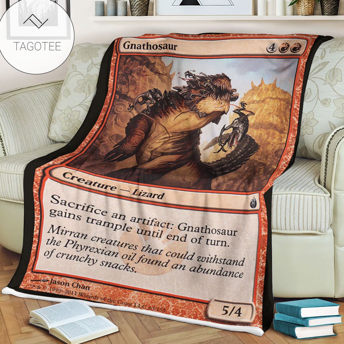 Game Mtg Magic The Gathering Mbs 63 Gnathosaur Fleece Blanket Game Mtg Magic The Gathering Mbs 63 Gnathosaur Fleece Blanket