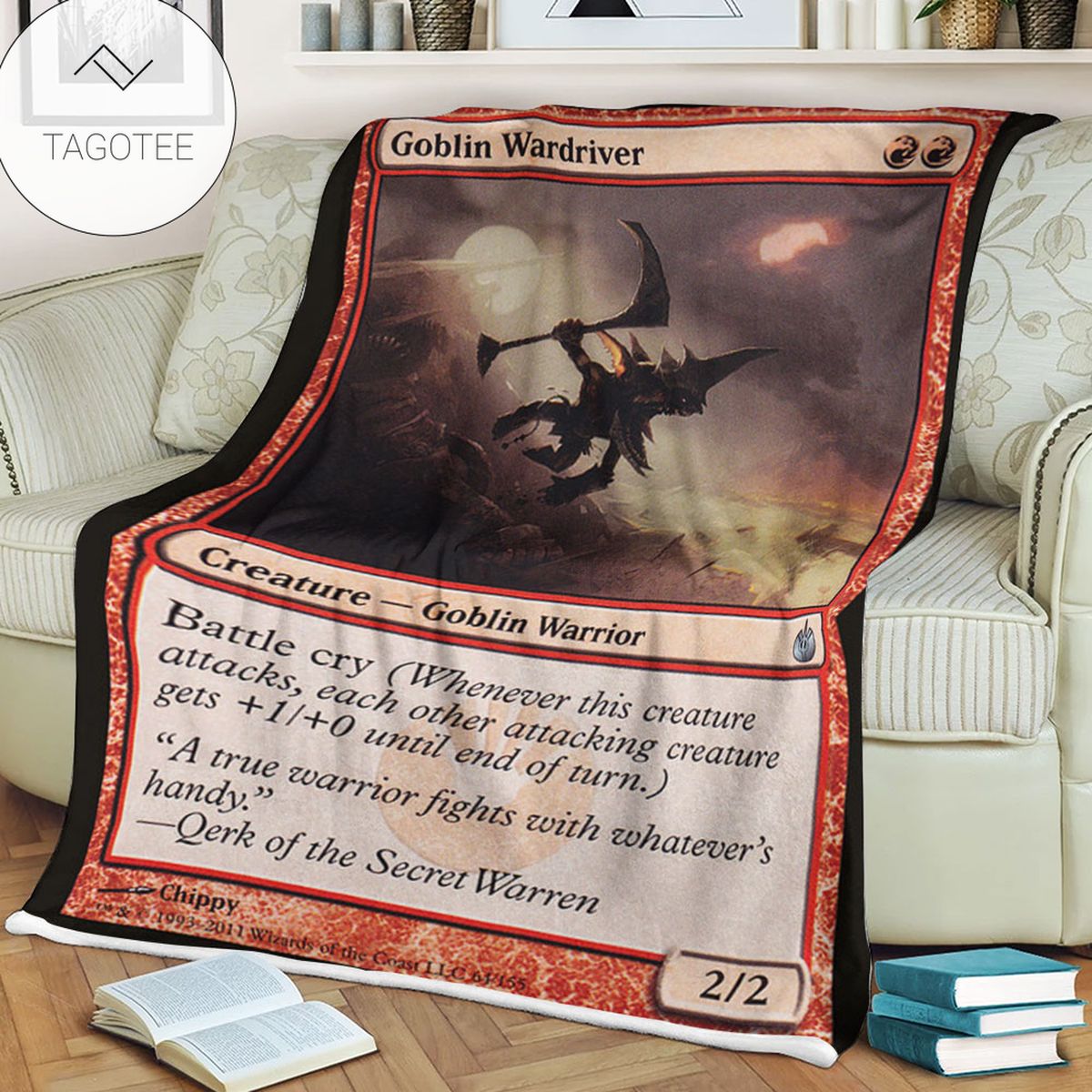 Game Mtg Magic The Gathering Mbs 64 Goblin Wardriver Fleece Blanket Game Mtg Magic The Gathering Mbs 64 Goblin Wardriver Fleece Blanket