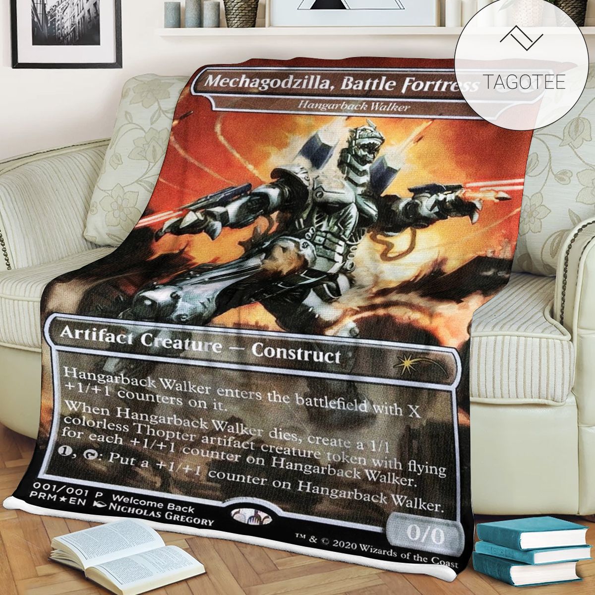 Game Mtg Magic The Gathering Mechagodzilla Battle Fortress Blanket Tagotee Game Mtg Magic The Gathering Mechagodzilla Battle Fortress Blanket Tagotee