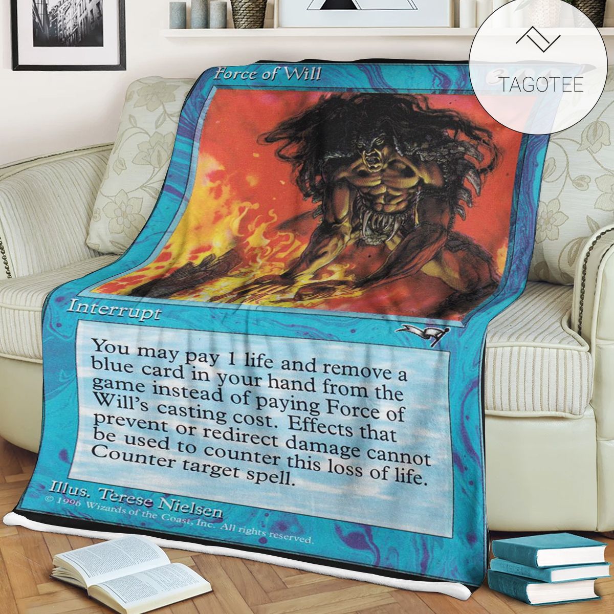 Game Mtg Magic The Gathering Old Force Of Will Blanket Game Mtg Magic The Gathering Old Force Of Will Blanket