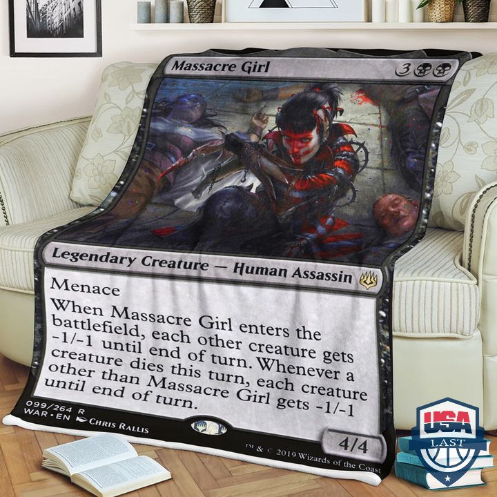 Game Mtg Massacre Girl Fleece Blanket Game Mtg Massacre Girl Fleece Blanket