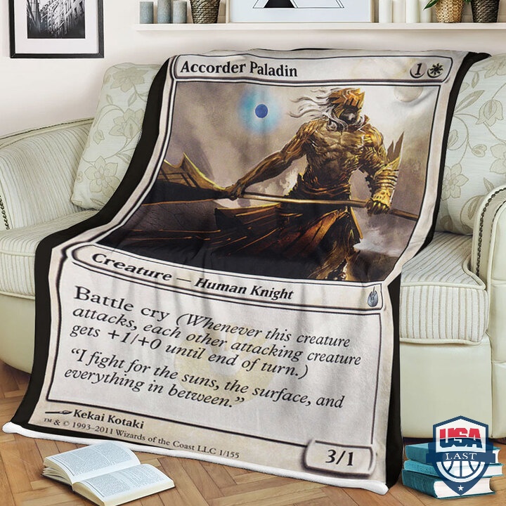 Game Mtg Mbs 1 Accorder Paladin Card Soft Blanket Game Mtg Mbs 1 Accorder Paladin Card Soft Blanket
