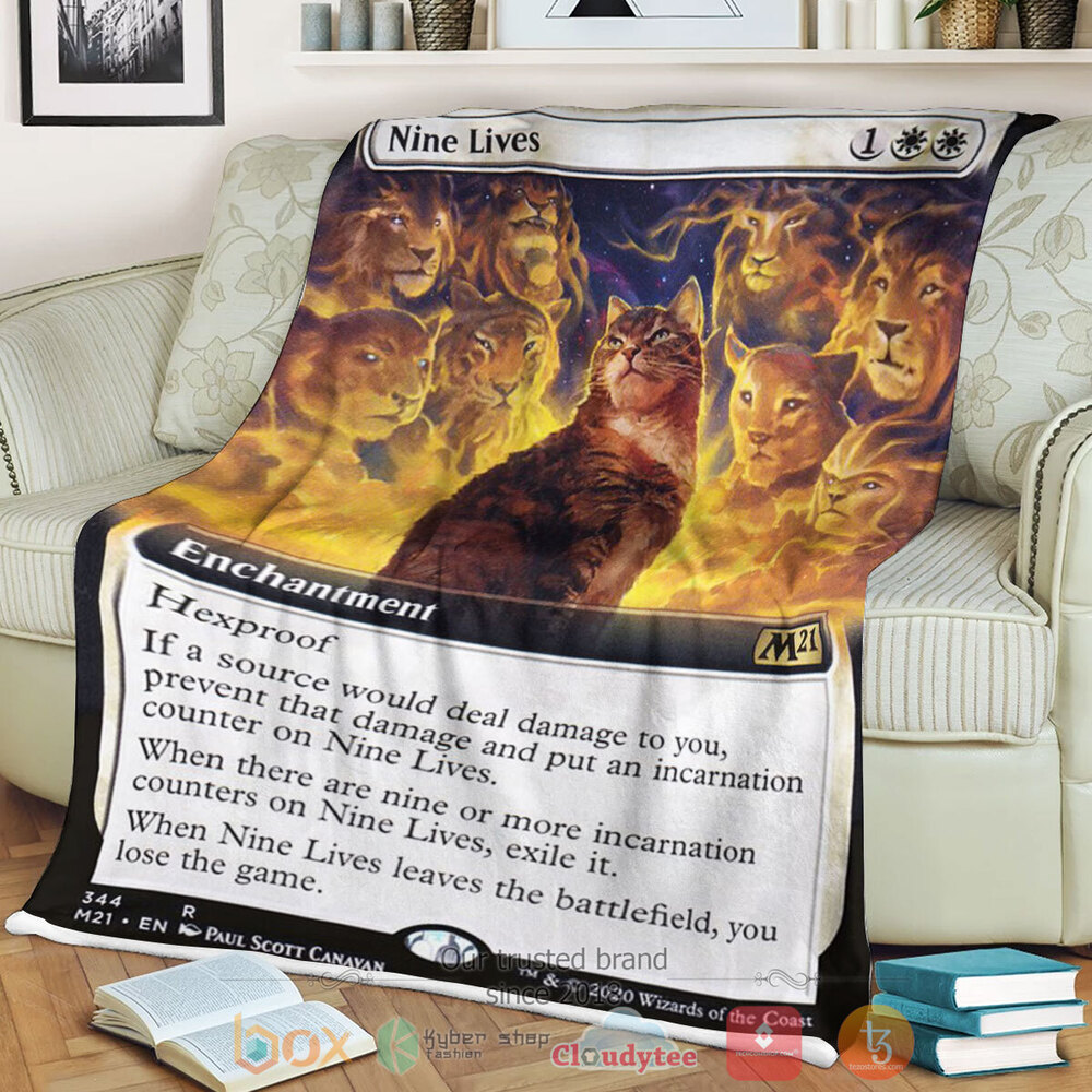 Game Mtg Nine Lives Fleece Blanket Game Mtg Nine Lives Fleece Blanket