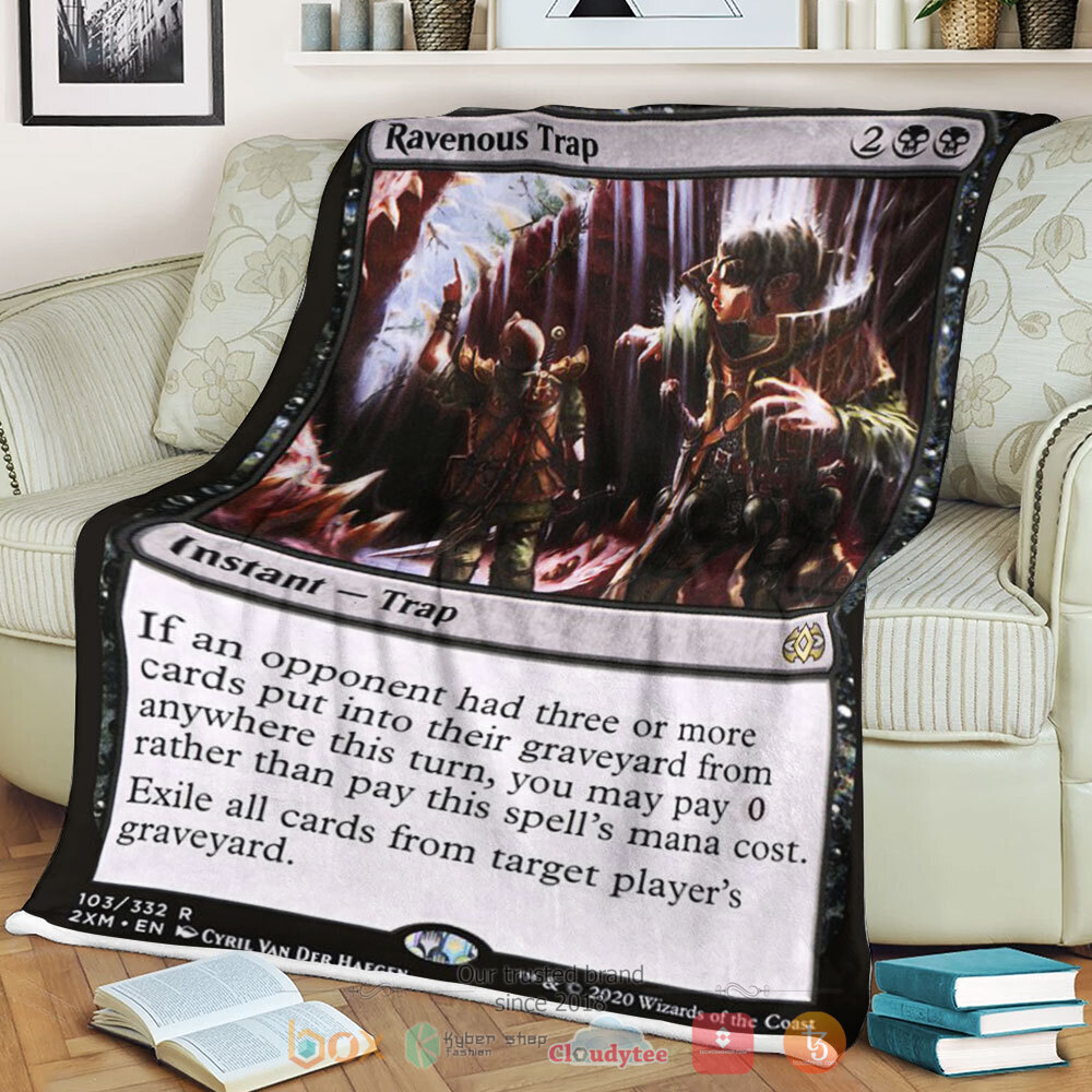 Game Mtg Ravenous Trap Sherpa Blanket Game Mtg Ravenous Trap Sherpa Blanket