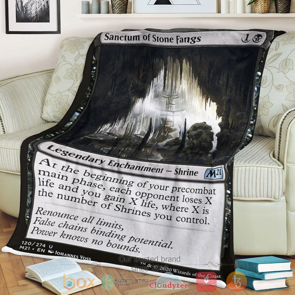 Game Mtg Sanctum Of Stone Fangs Fleece Blanket Game Mtg Sanctum Of Stone Fangs Fleece Blanket