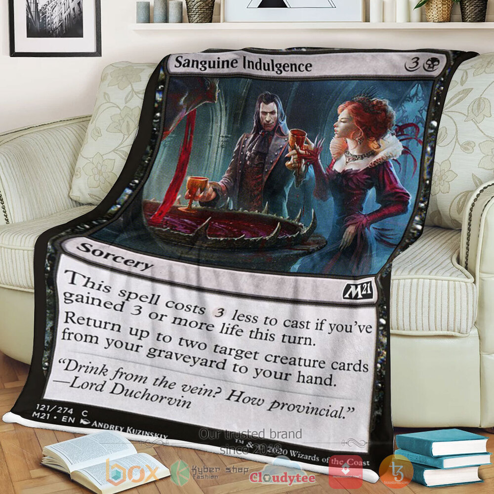 Game Mtg Sanguine Indulgence Fleece Blanket Game Mtg Sanguine Indulgence Fleece Blanket