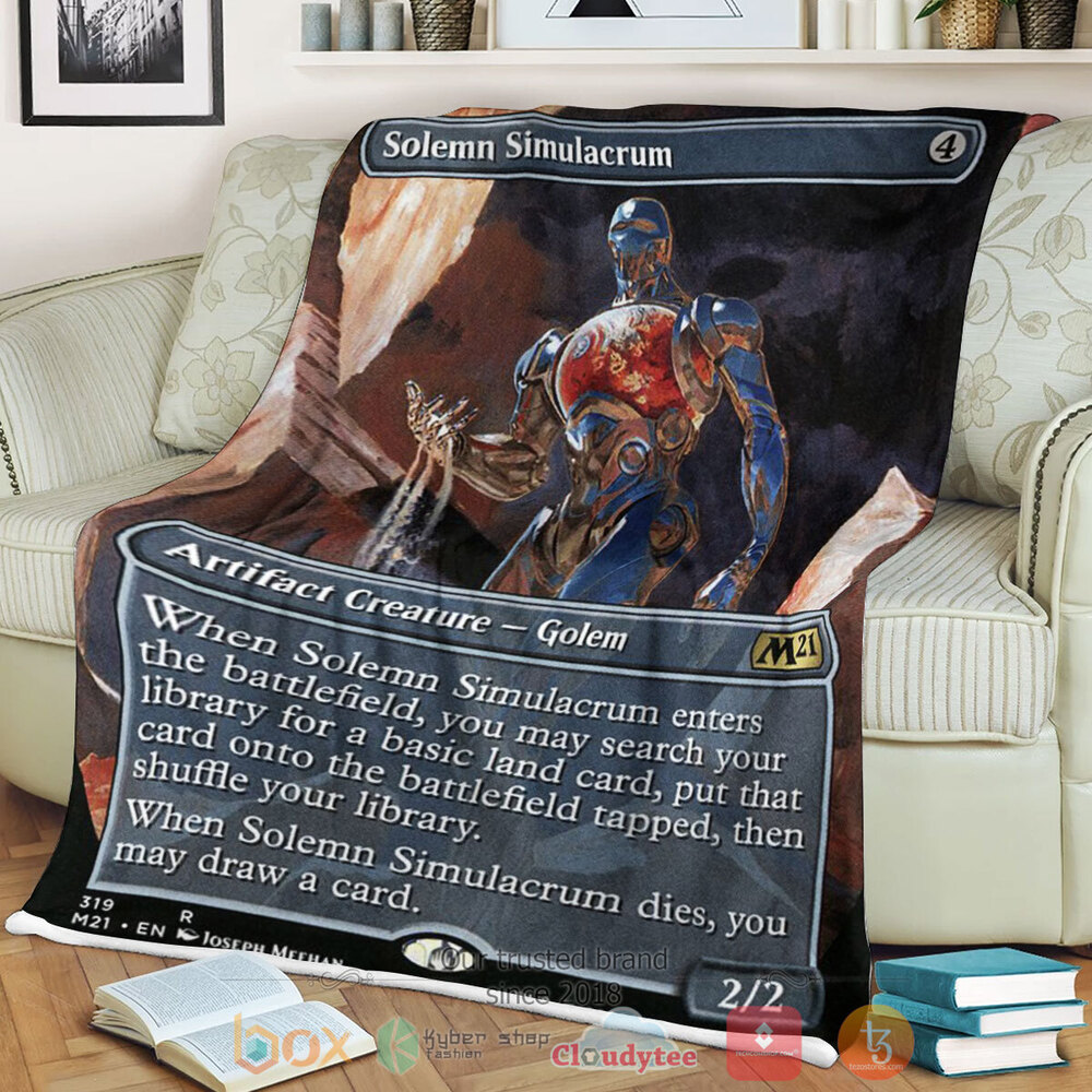 Game Mtg Solemn Simulacrum Fleece Blanket Game Mtg Solemn Simulacrum Fleece Blanket
