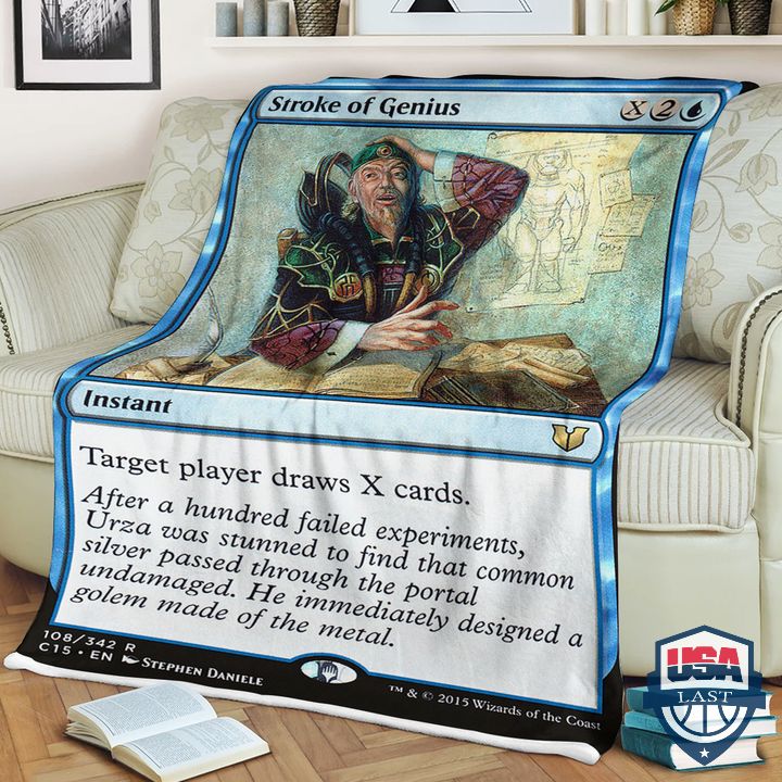 Game Mtg Stroke Of Genius Fleece Blanket Game Mtg Stroke Of Genius Fleece Blanket