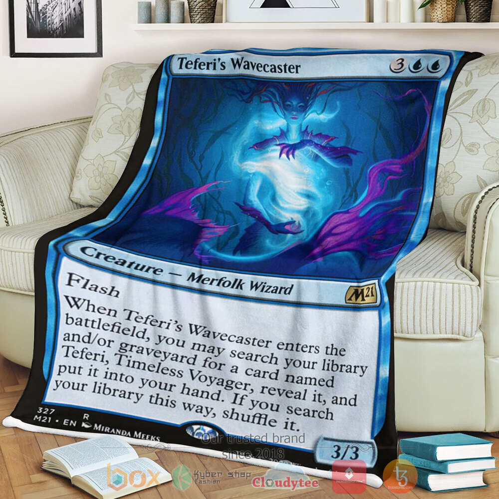 Game Mtg Teferi S Wavecaster Fleece Blanket Game Mtg Teferi S Wavecaster Fleece Blanket
