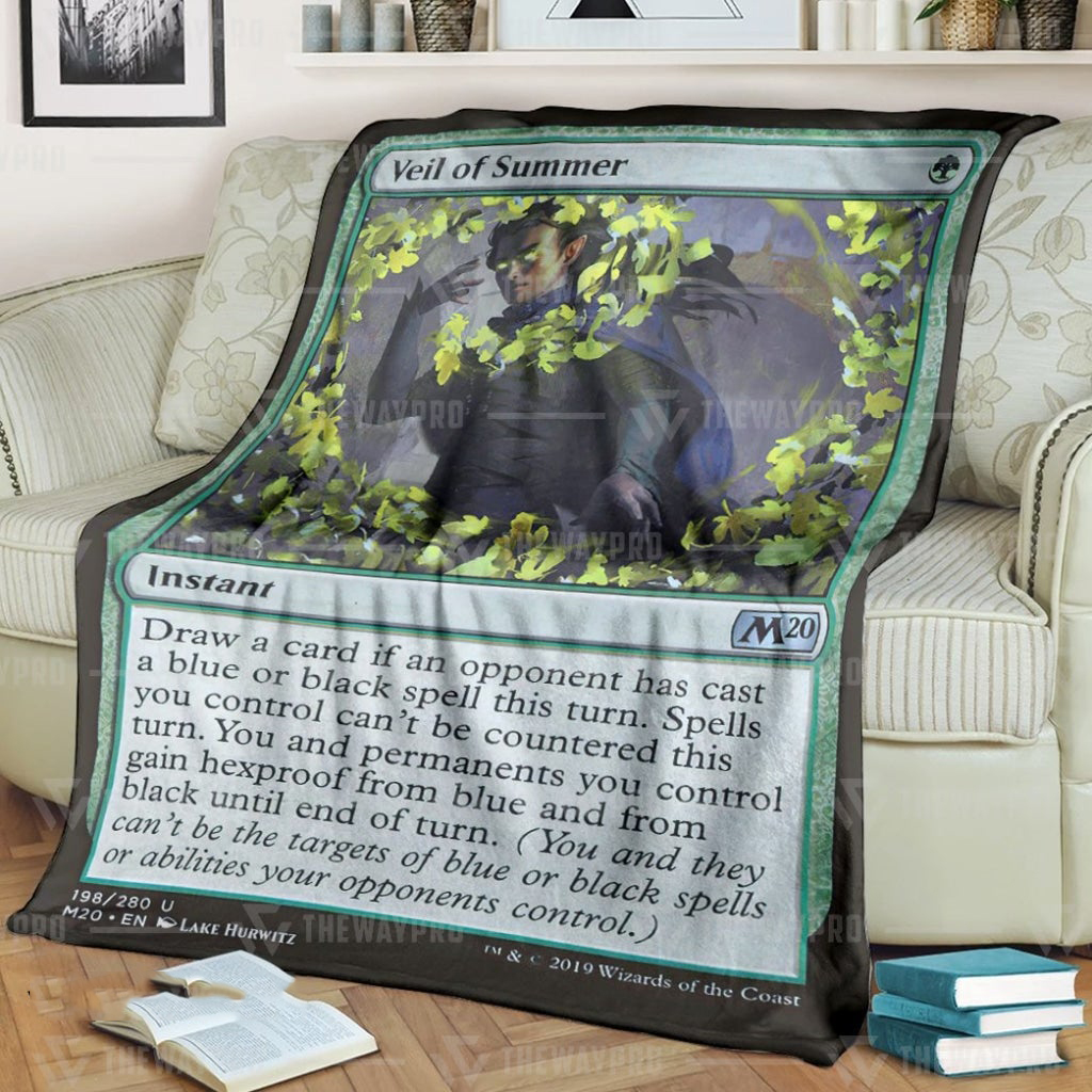 Game Mtg Veil Of Summer Custom Soft Blanket Game Mtg Veil Of Summer Custom Soft Blanket