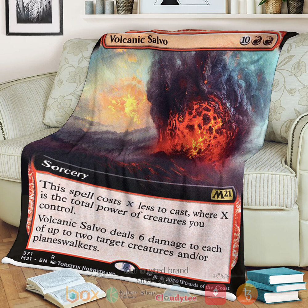Game Mtg Volcanic Salvo Fleece Blanket Game Mtg Volcanic Salvo Fleece Blanket